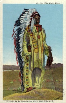 Chief Crazy Horse, leader of Sioux Indian wars, Black Hills