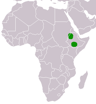 Etiopiansuden levinneisyys