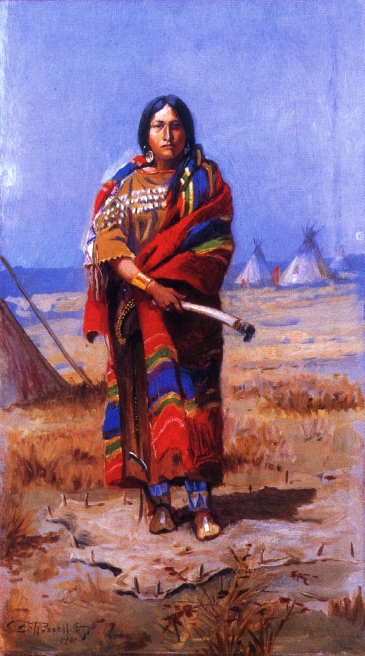 Indian Squaw - Charles Marion Russell, 1901